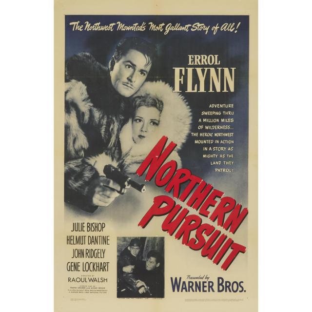 Three Canadian Themed Movie Posters: 'Northern Pursuit' (1943), 'Canadian Pacific' (1949) and 'The Canadians' (1961)
