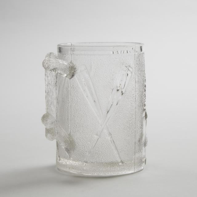 Ned Hanlan Pressed Glass Mug, c.1880