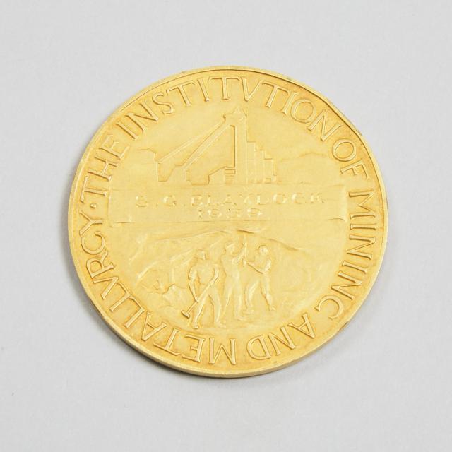 Gold Medal to Selwyn Gwillym Blaylock: Institute of Mining and Metallurgy of Great Britain, 1939