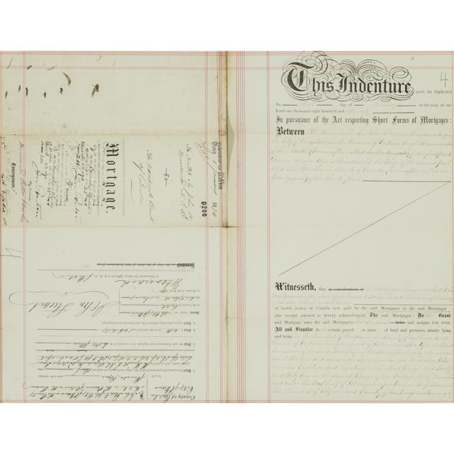Sir John A. Macdonald and Dame Susan Agnes Macdonald Signed Indenture, January 1st, 1870