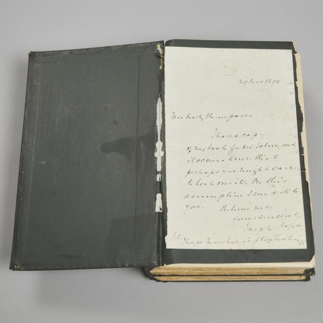 Presentation Copy to Prime Minister John Thompson of Sir Joseph Pope's  MEMOIRS OF THE RIGHT HONOURABLE SIR JOHN A. MACDONALD, 1894