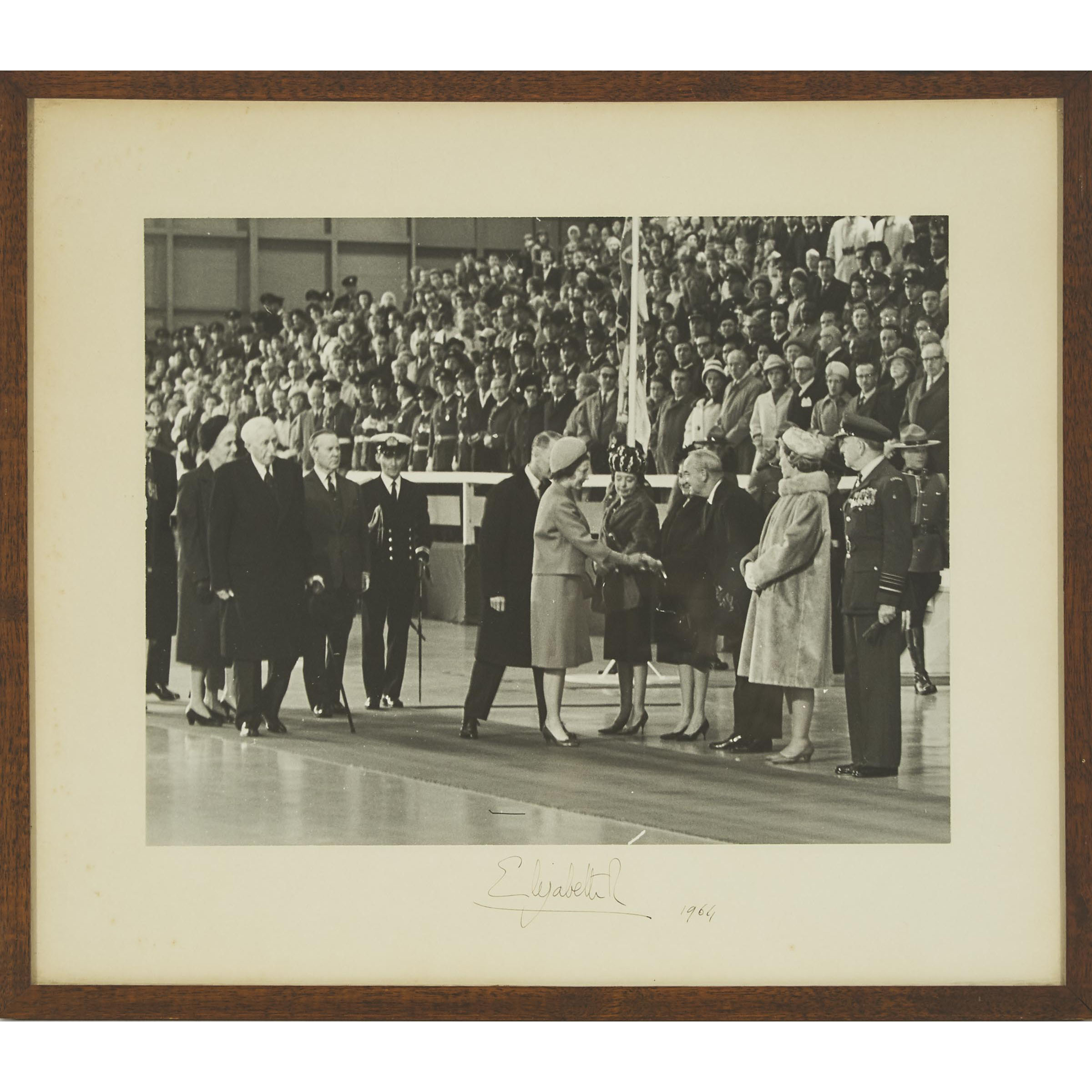 Signed Photograph of Queen Elizabeth II, 1964