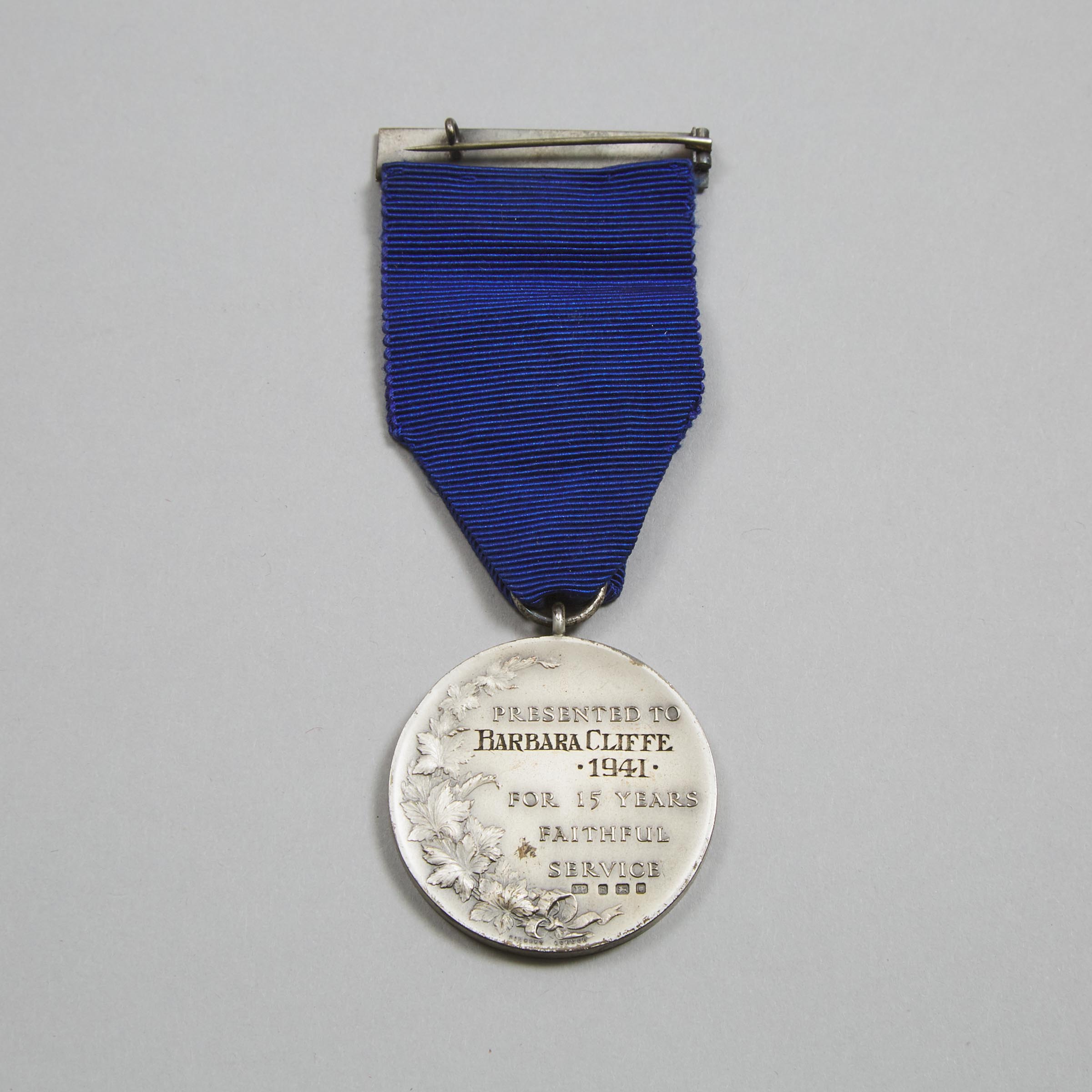 Hudson's Bay Company Silver Service Medal, 1941