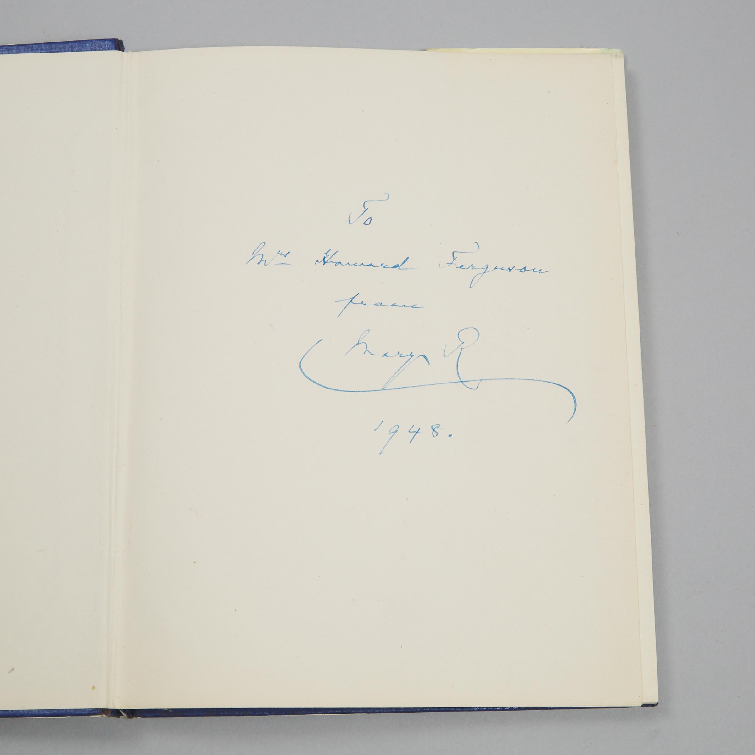 Signed Royal Presentation Copy of 'Silver Wedding, The Record of Twenty-Five Royal Years', 1948