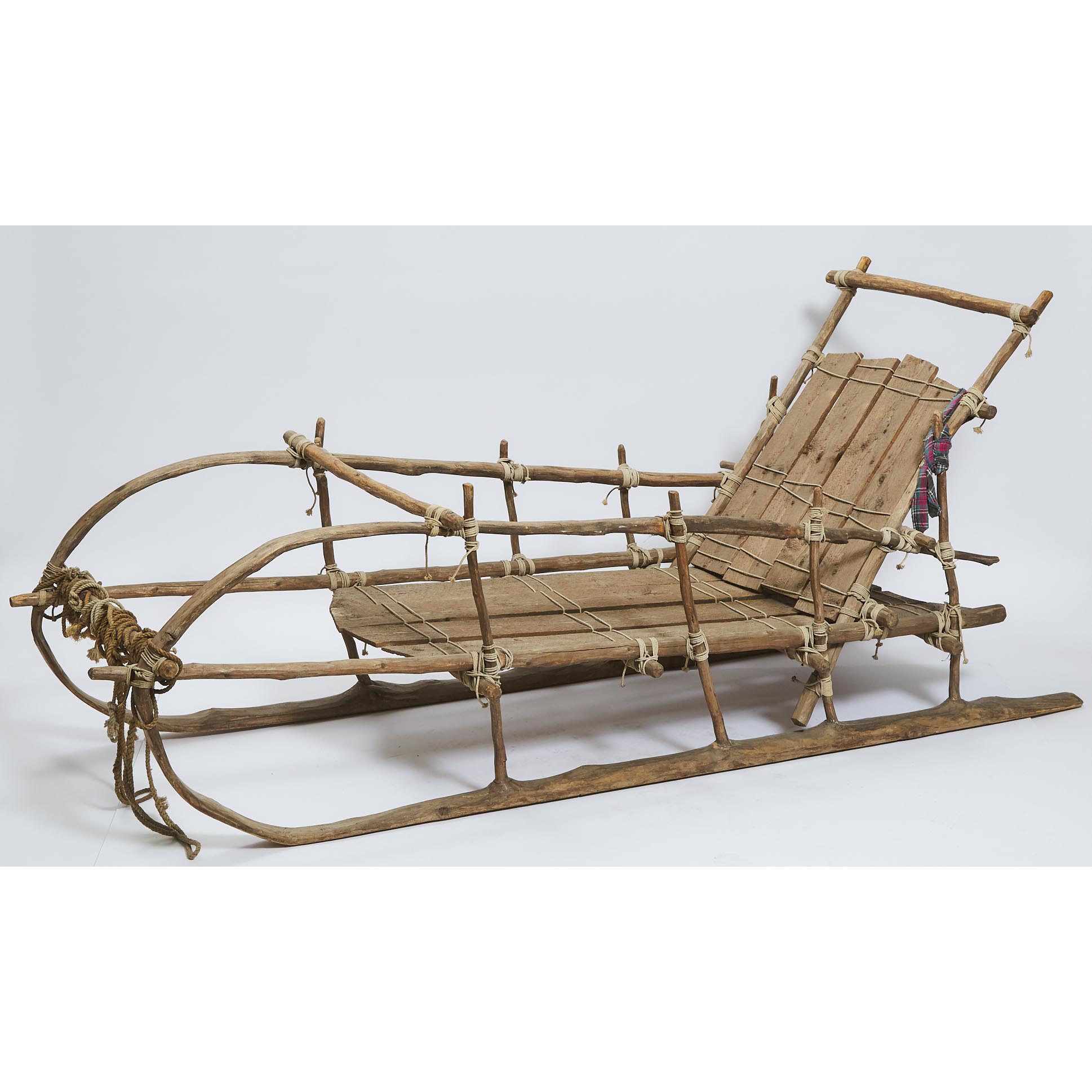 Athabascan Bent Spruce Dog Sled, late 19th/early 20th century