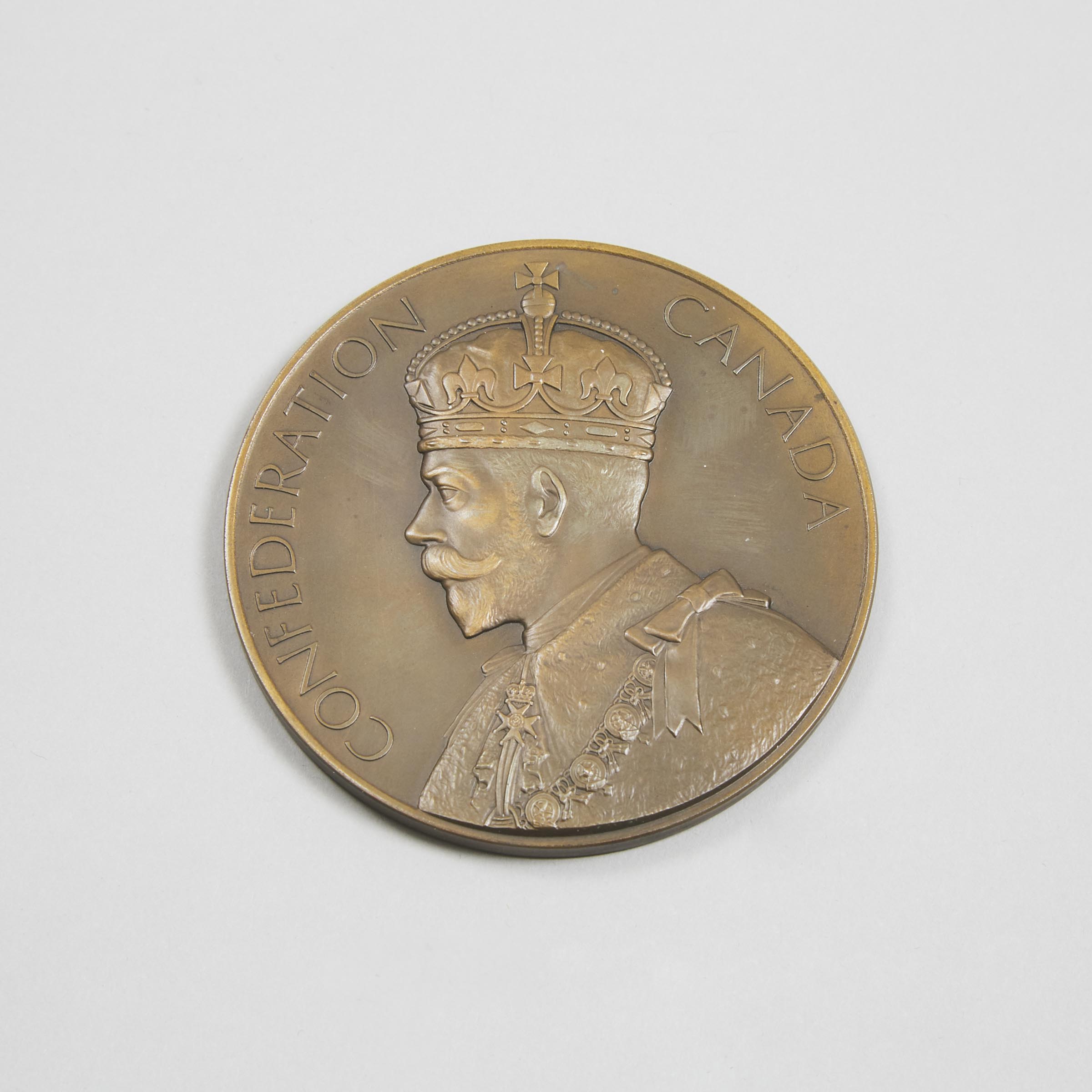 Canadian Confederation Diamond Jubilee Medallion by Raymond Delamarre, 1927 