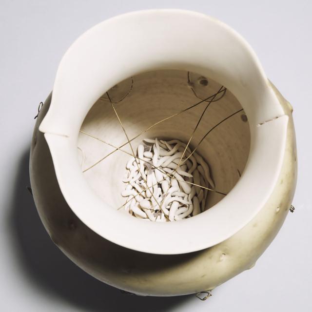 Monique Giard (Canadian), Porcelain 'Growing' Vase, 1993