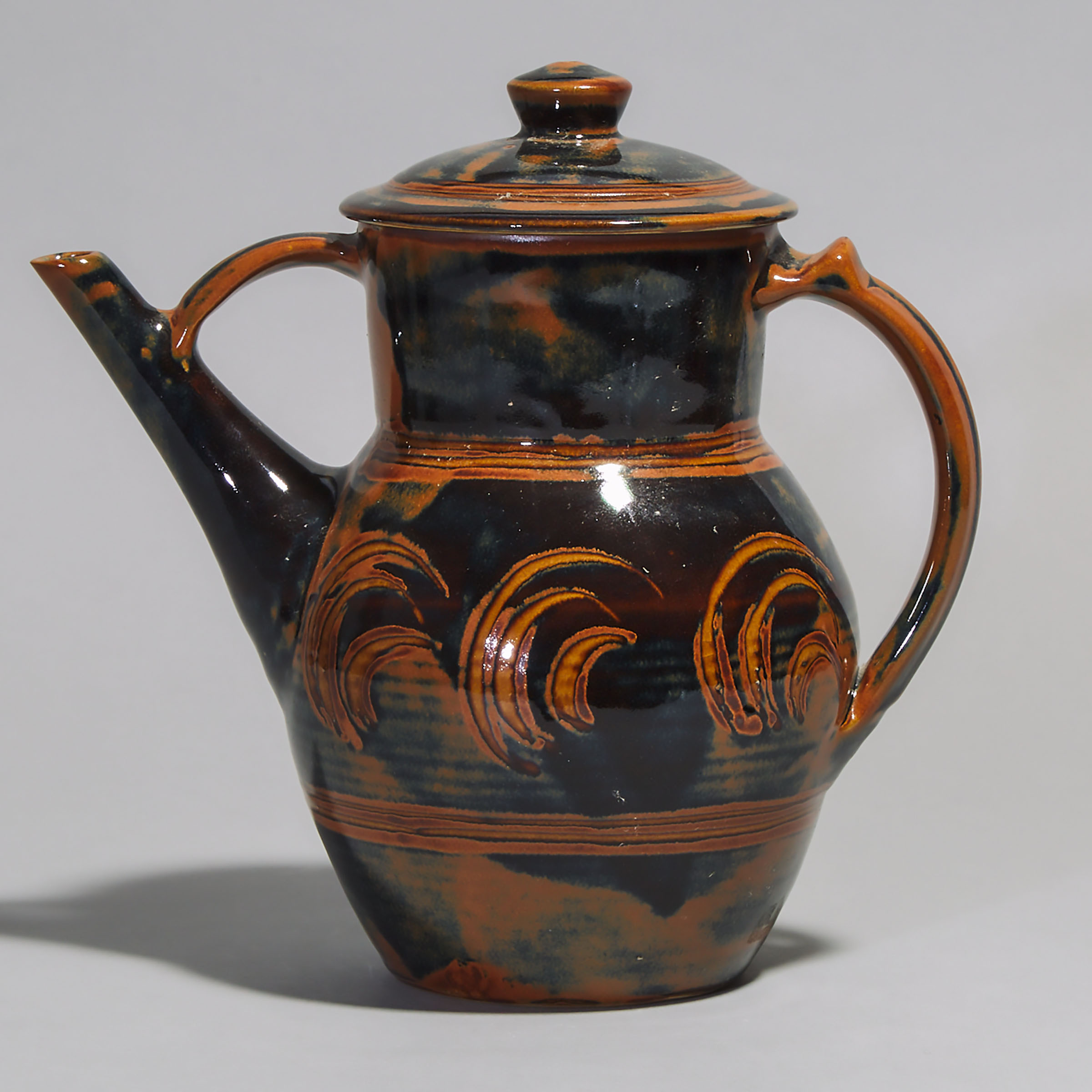 Sam Uhlick (Canadian, b.1953), Brown Glazed Coffee Pot, c.2000