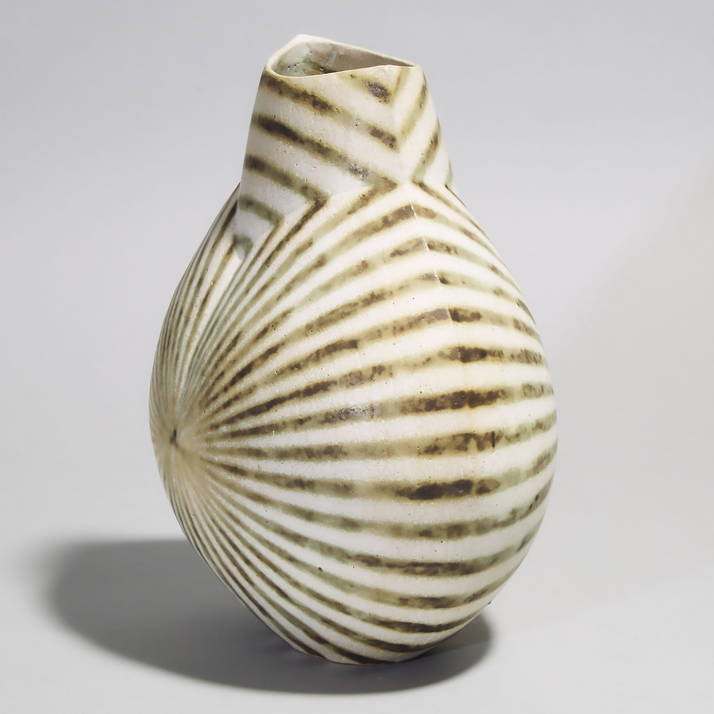 John Ward (British, b.1938), Striped Stoneware Vase, c.1993