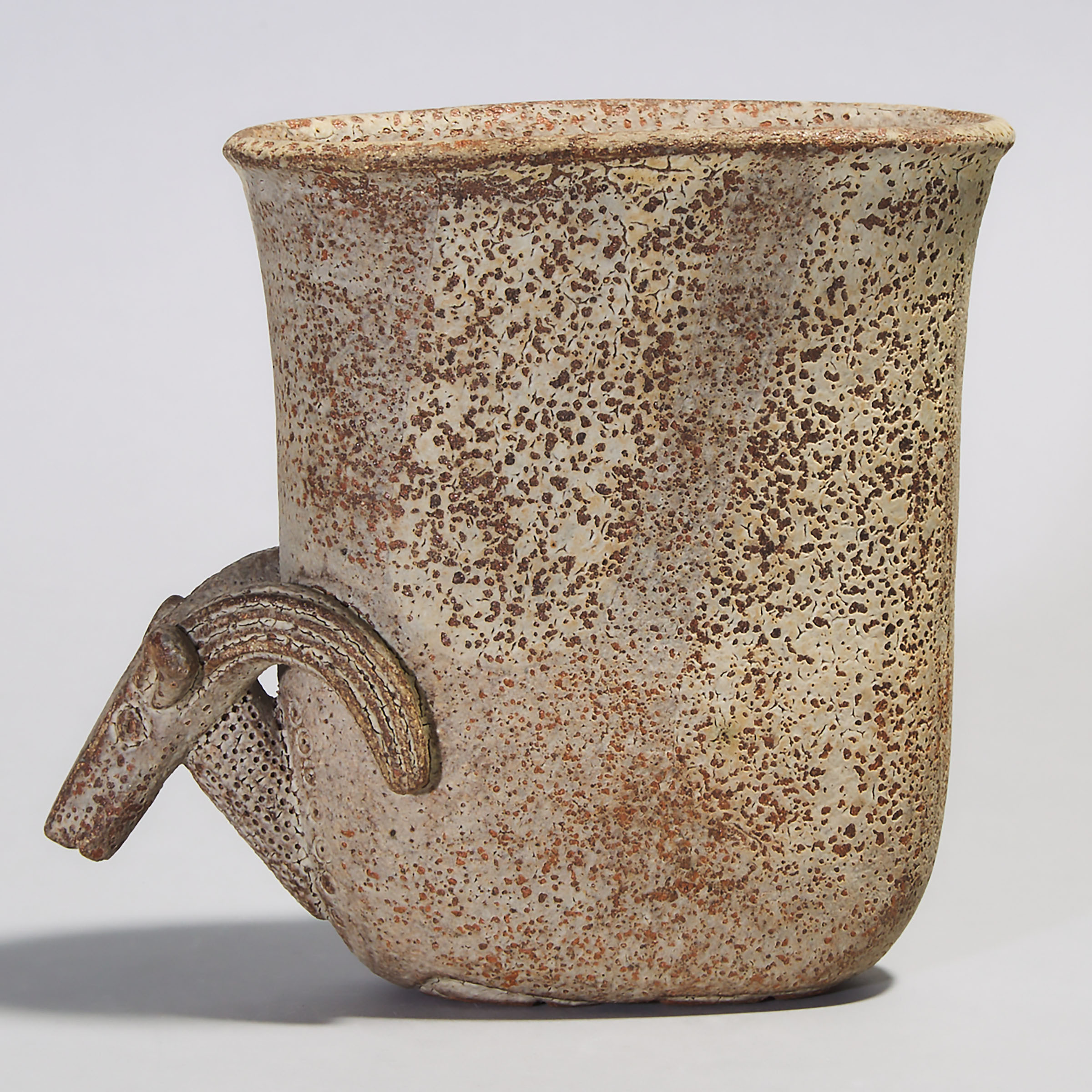 Ian Godfrey (British, 1942-1992), Stoneware Ram Vase, c.1989