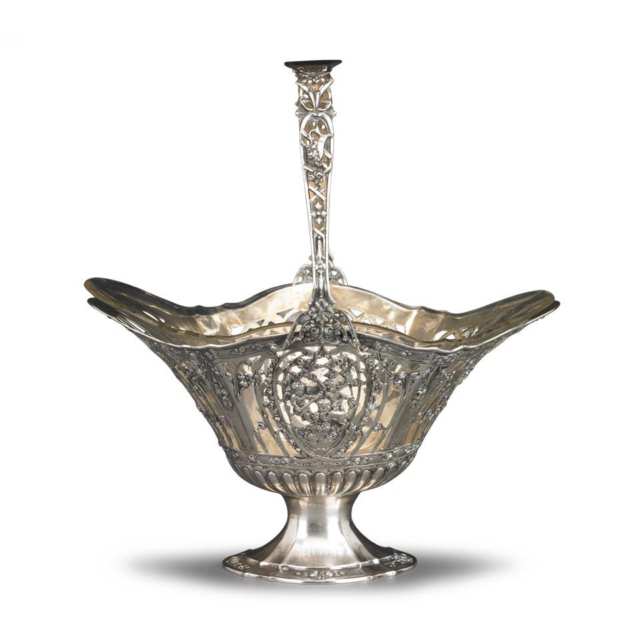 German Silver Pierced Basket, late 19th century