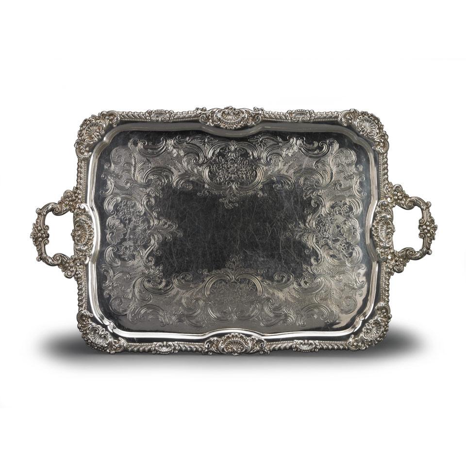 George III Silver Two-Handled Serving Tray, Sheffield, 1817