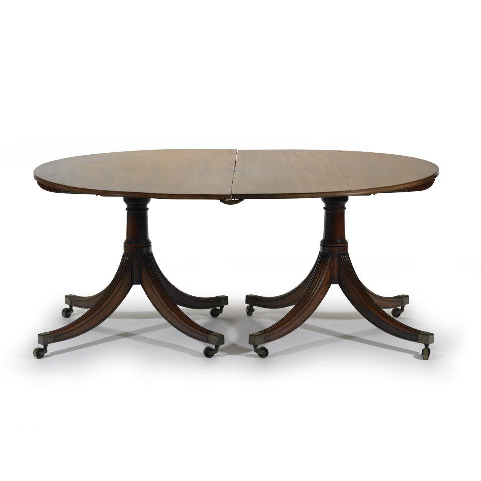 Mahogany Twin Pedestal Dining Table 