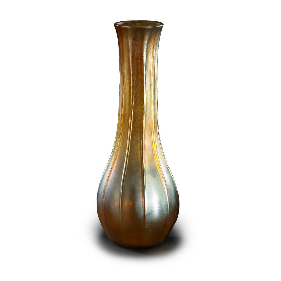 Tiffany Favrile Iridescent Glass Vase, c.1900 