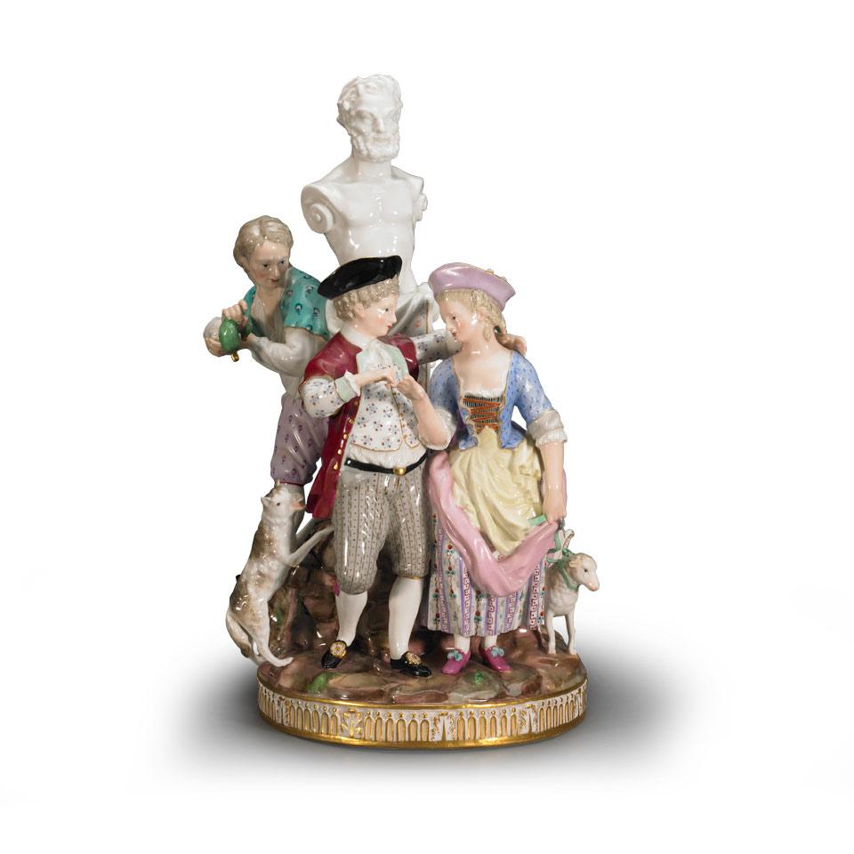 Meissen Betrothal Figure Group, 19th century