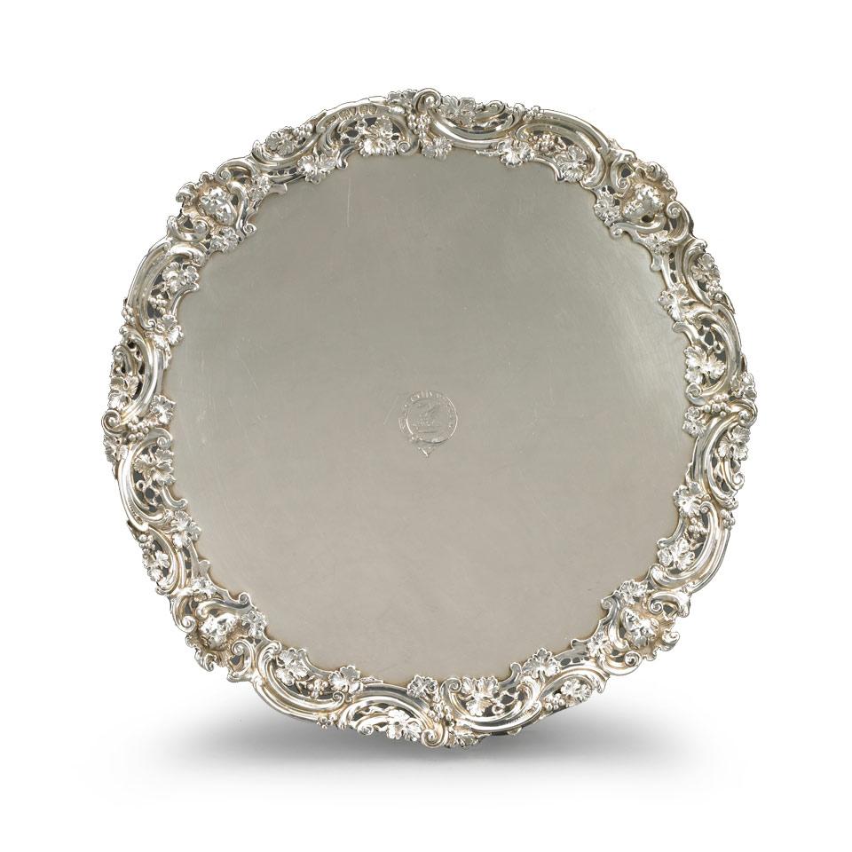 Early Victorian Silver Salver, William Brown, London, 1837