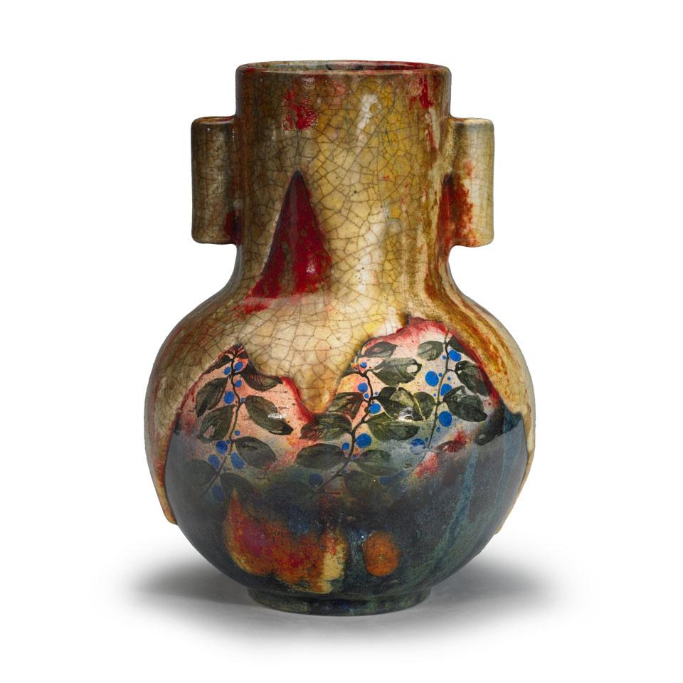 Royal Doulton ‘Chang’ Large Two-Handled Vase, Charles Noke and Harry Nixon, c.1925
