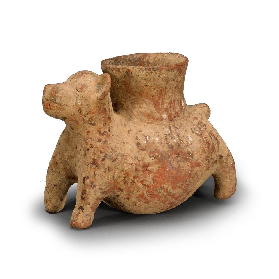 Pottery Vessel of a Dog
