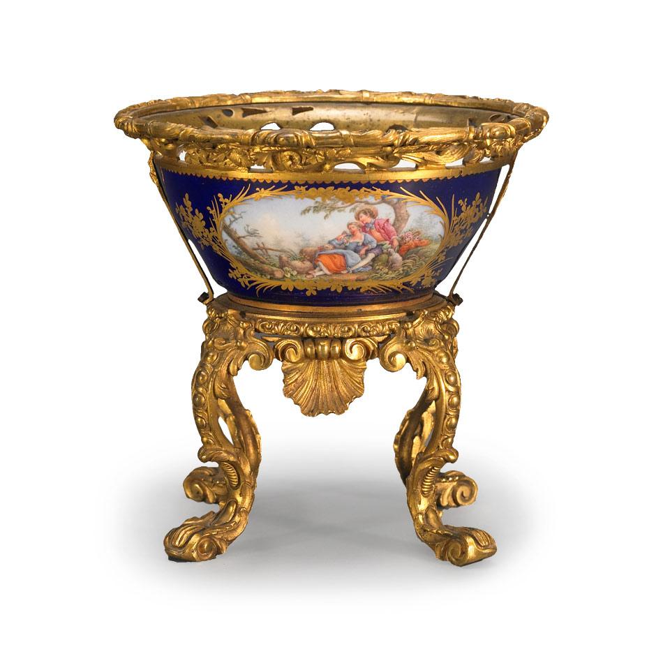 Ormolu Mounted ‘Sèvres’ Bowl on Stand, late 19th century