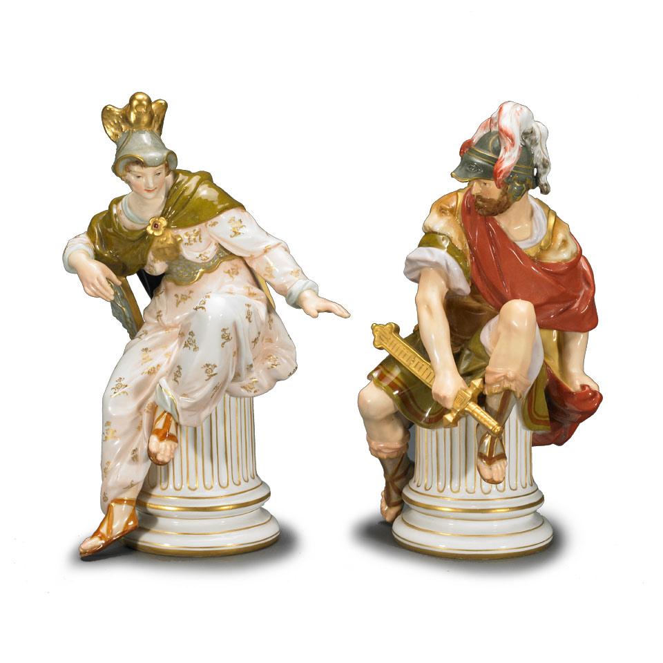 Pair of Berlin Classical Figures, late 19th century