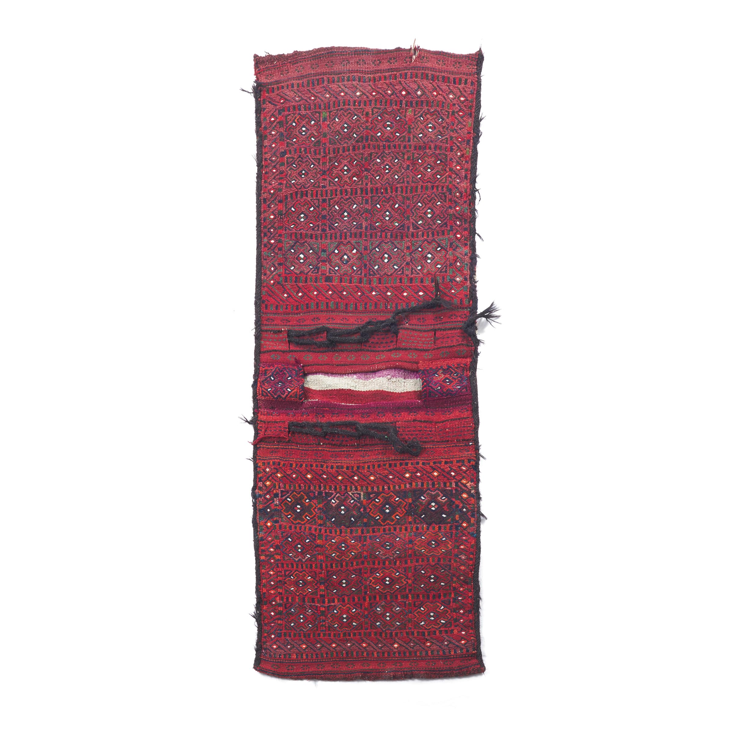 Afghan Flat Woven Saddle Bag, late 20th century