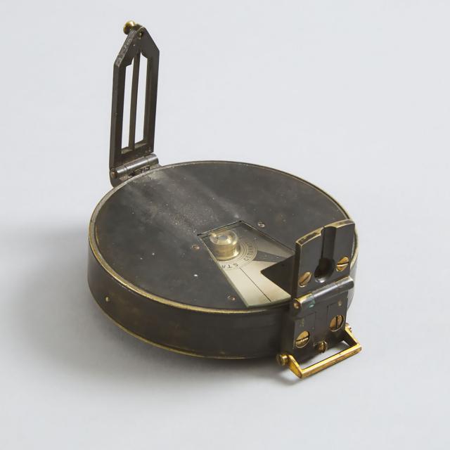 English Surveyor's Prismatic Pocket Compass, Wm. Stanley, Great Turnstile, Holborn, London, early 20th century