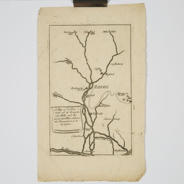 Four Maps Relating to Various Proposals for Navigable Canals into London, c.1720