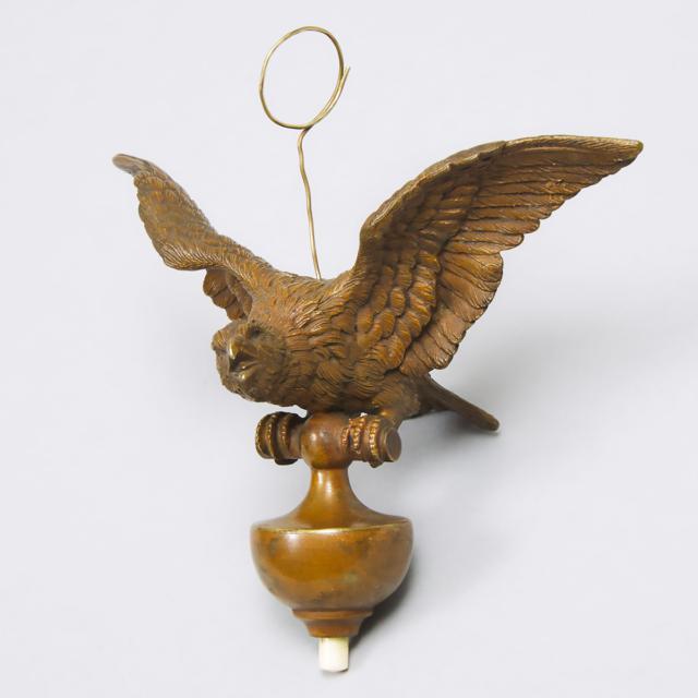 Austrian Bronze Eagle Form Servant Call Button, c.1900