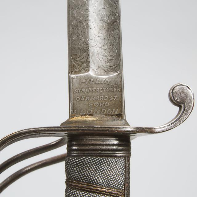 British 1821 Pattern Honourable Artillery Company Light Cavalry Officer's Sword, Pillin, London, 19th century