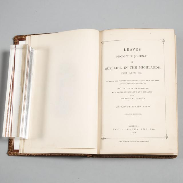 Royal Signed Presentation Book, Queen Victoria to Sir Hugh Allan