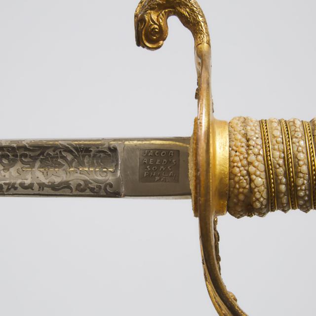 US M1852 Naval Officer's Sword, Jacob Reed's Sons, Philadelphia, PA, 19th century