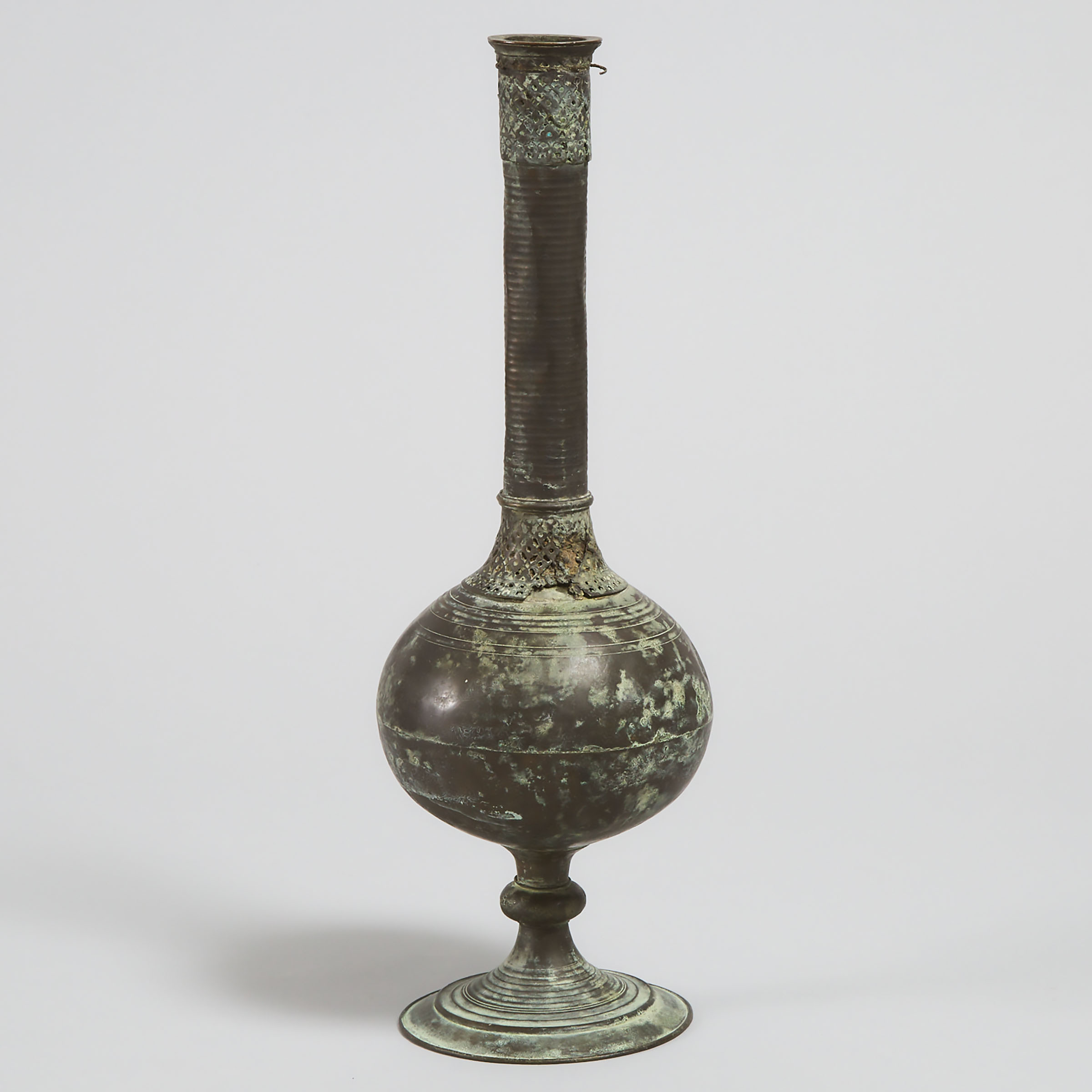 Islamic Brass Bottle Vase, c.13th century