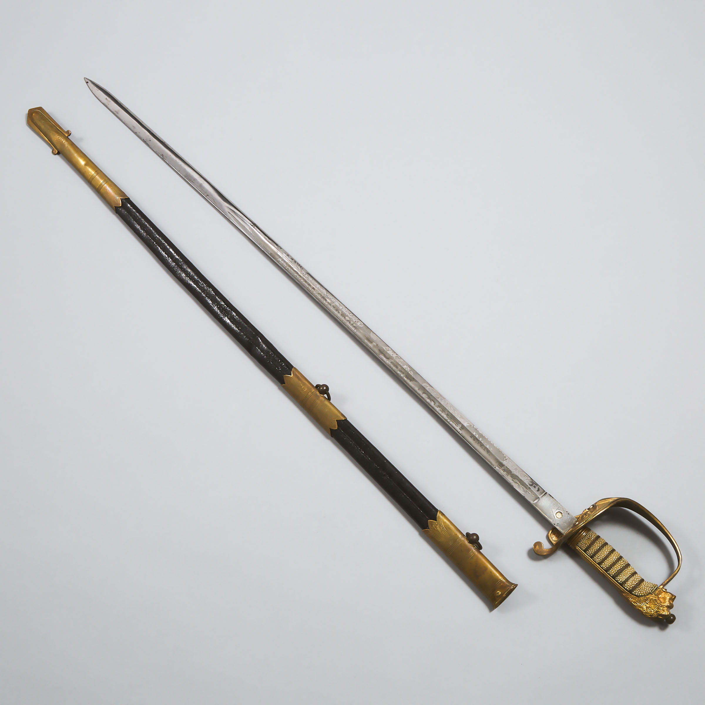 George V WWI Royal Navy Reserve Officer's Sword, J.R. Gaunt & Son, London, early 20th century
