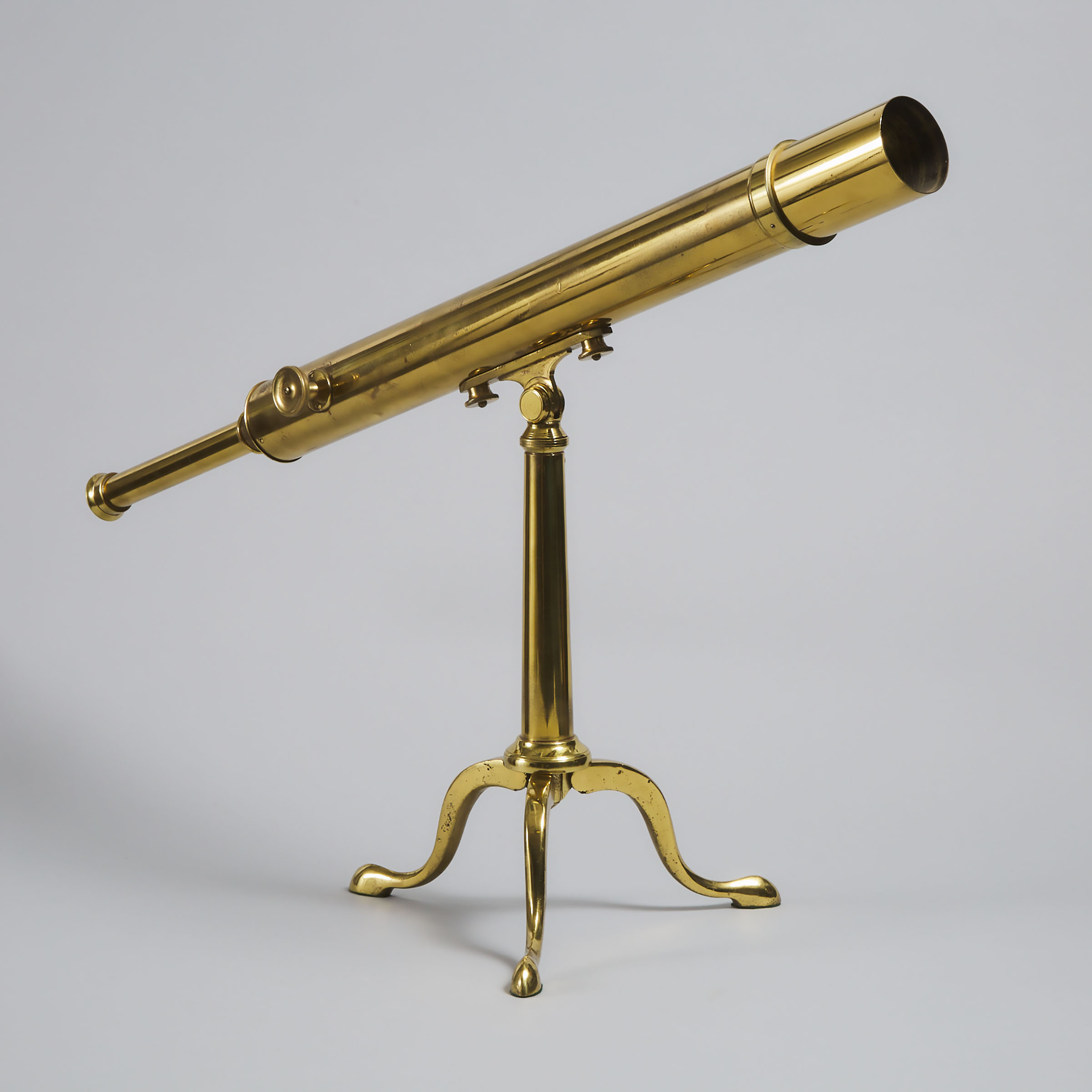 English Lacquered Brass Astronomical Library Telescope, Broadhurst Clarkson & Co., London, 19th/early 20th century