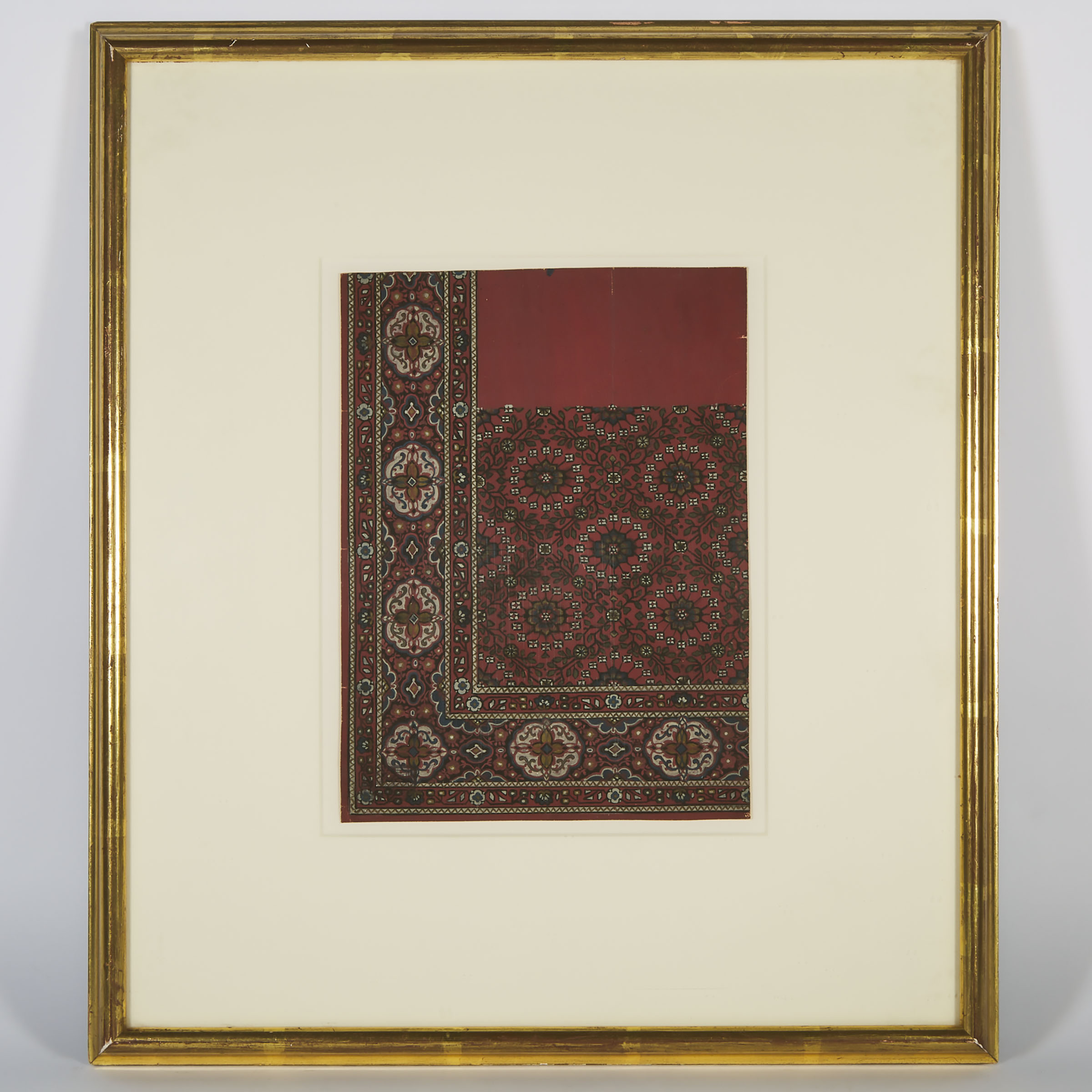 Pair of English School 'Persian' Carpet Designs, early 20th century