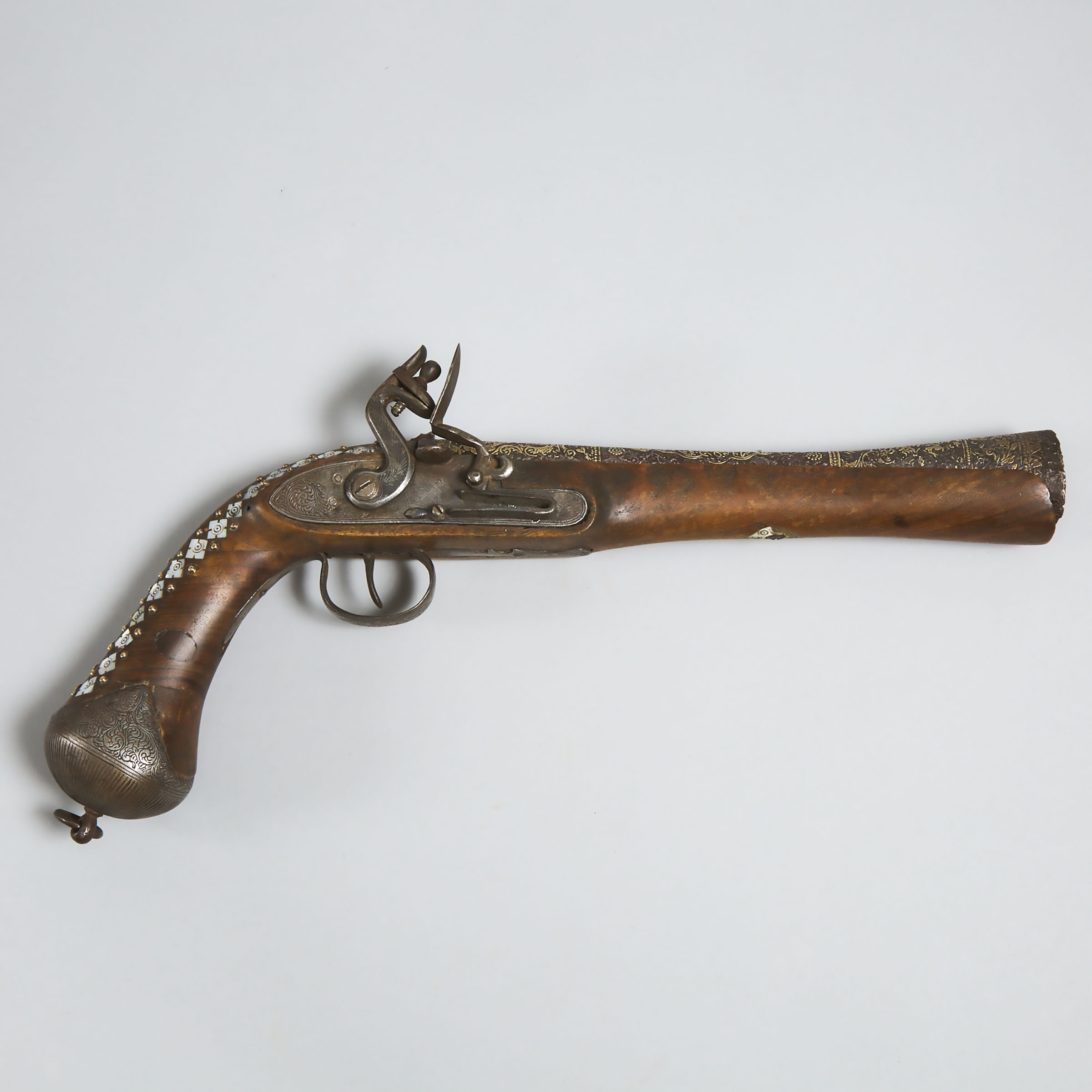 Turkish Flintlock Blunderbuss Pistol, 18th/early 19th century