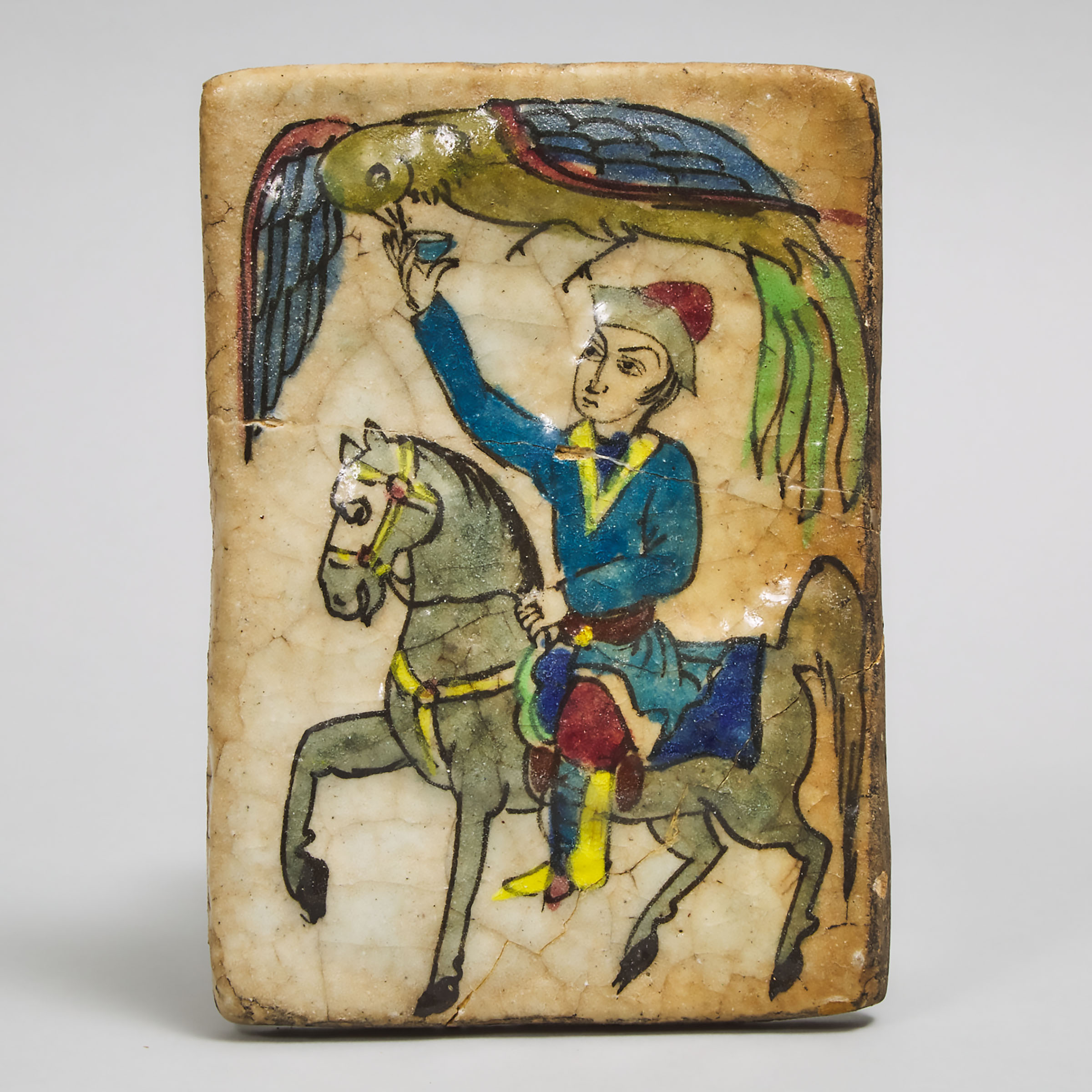 Persian Moulded  Earthenware Tile, 20th century