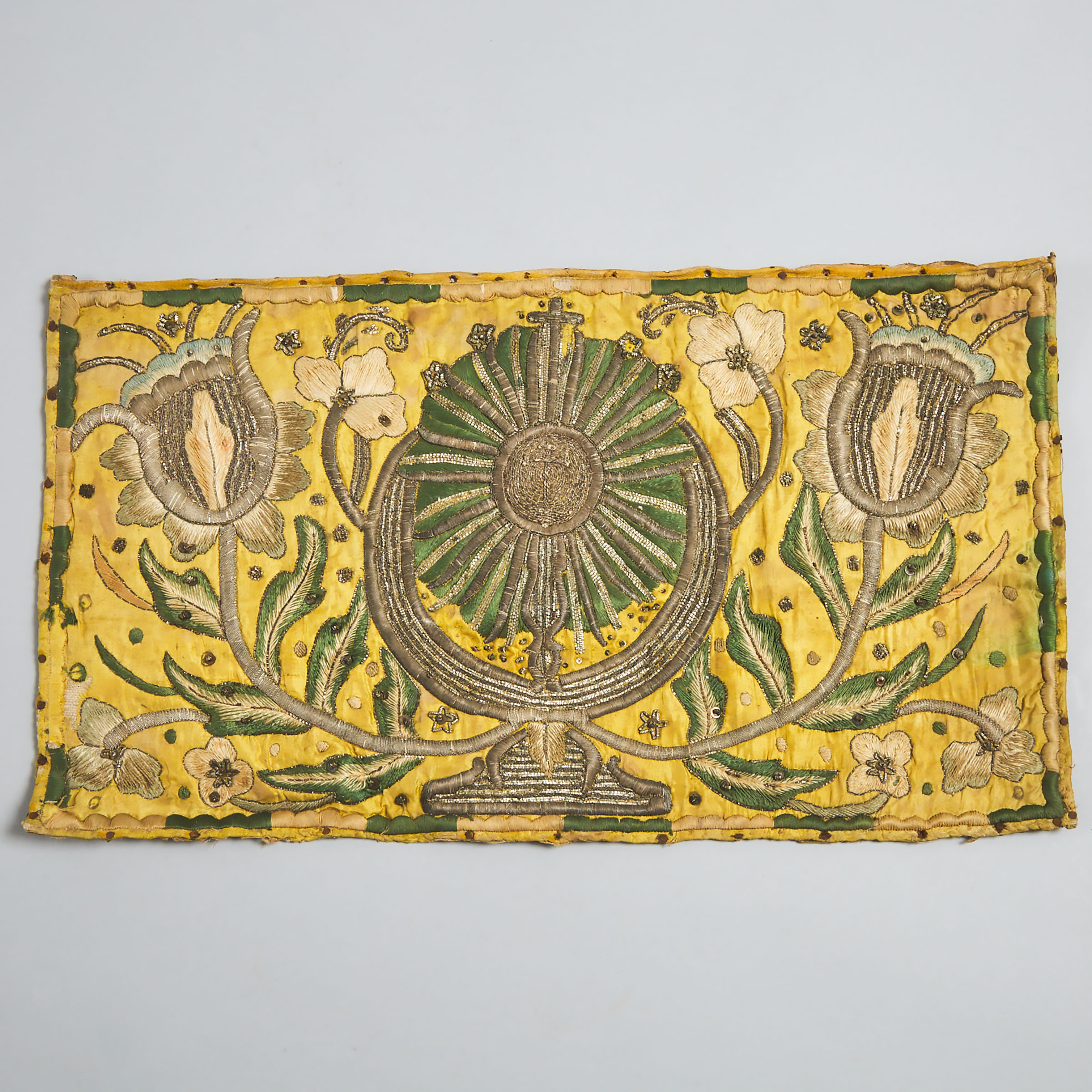 Italian Metallic Thread Needlework Altar Frontal for the Ottoman Market, 17th/18th century