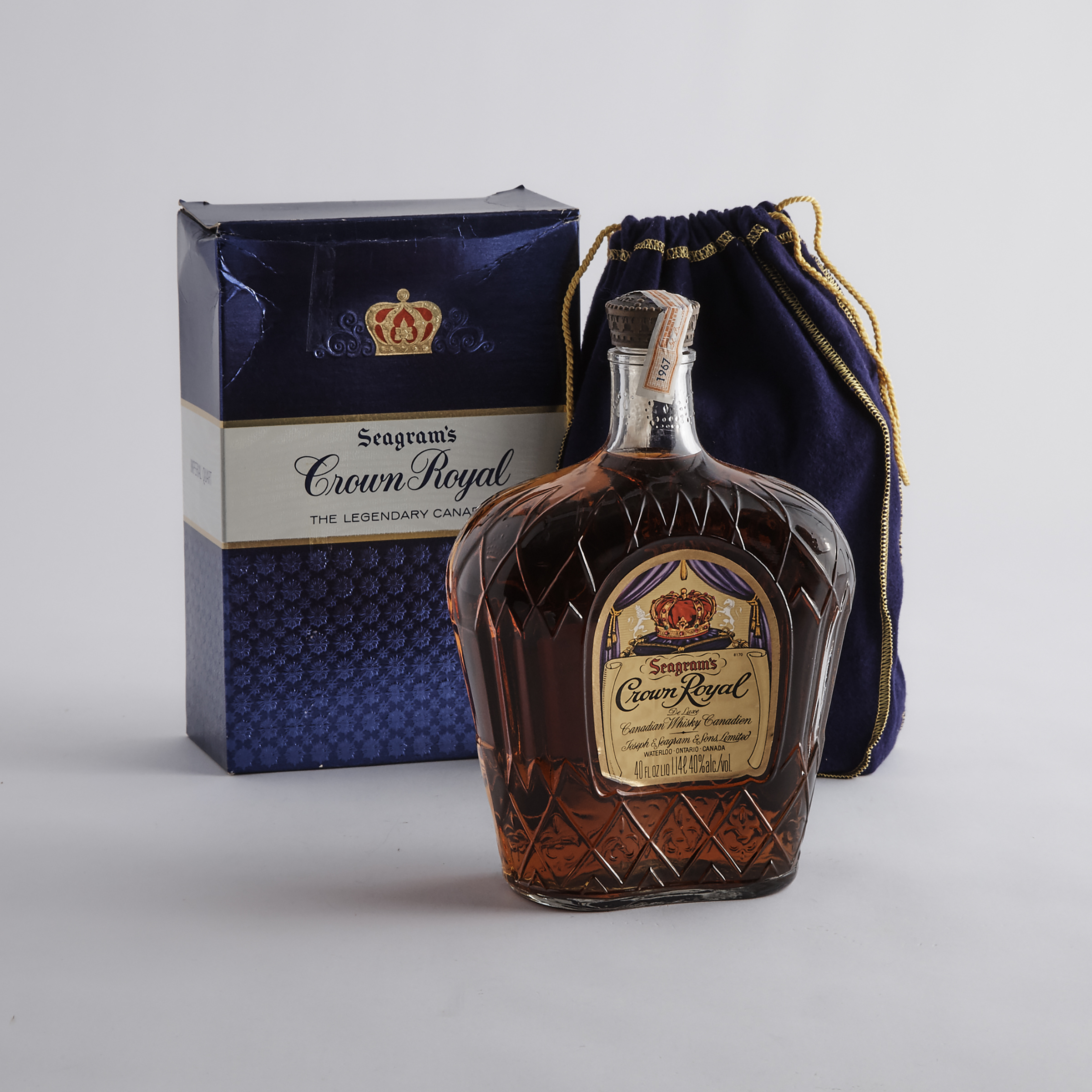 SEAGRAM'S CROWN ROYAL DELUXE BLENDED CANADIAN WHISKY (ONE 1140 ML)