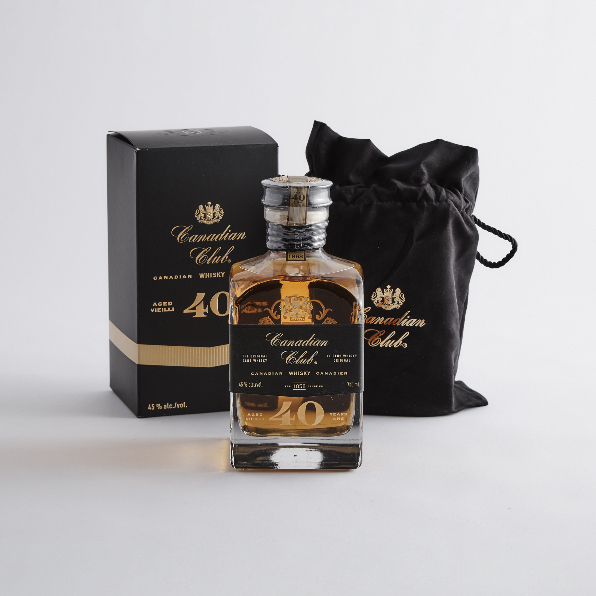 CANADIAN CLUB BLENDED CANADIAN WHISKY 40 YEARS (ONE 750 ML)