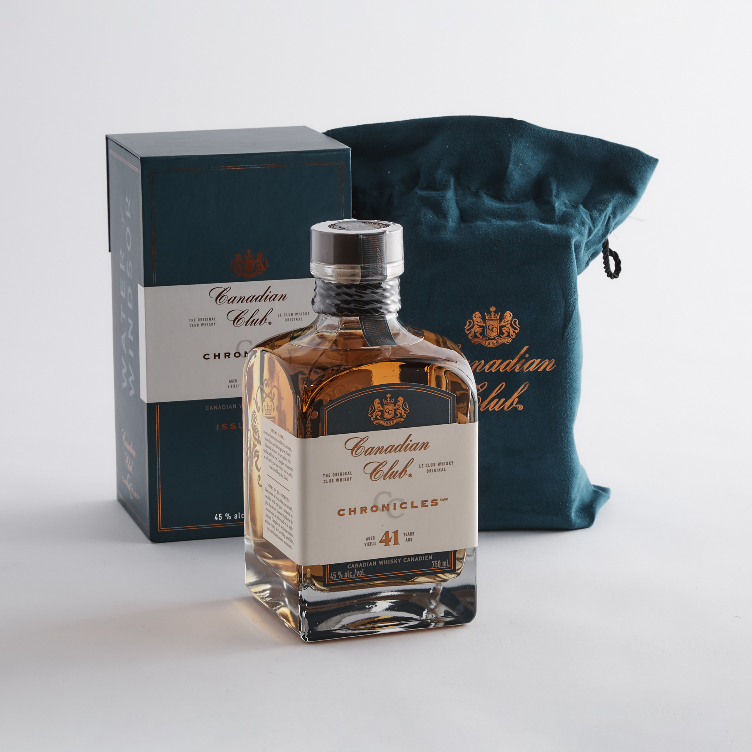 CANADIAN CLUB BLENDED CANADIAN WHISKY 41 YEARS (ONE 750 ML)