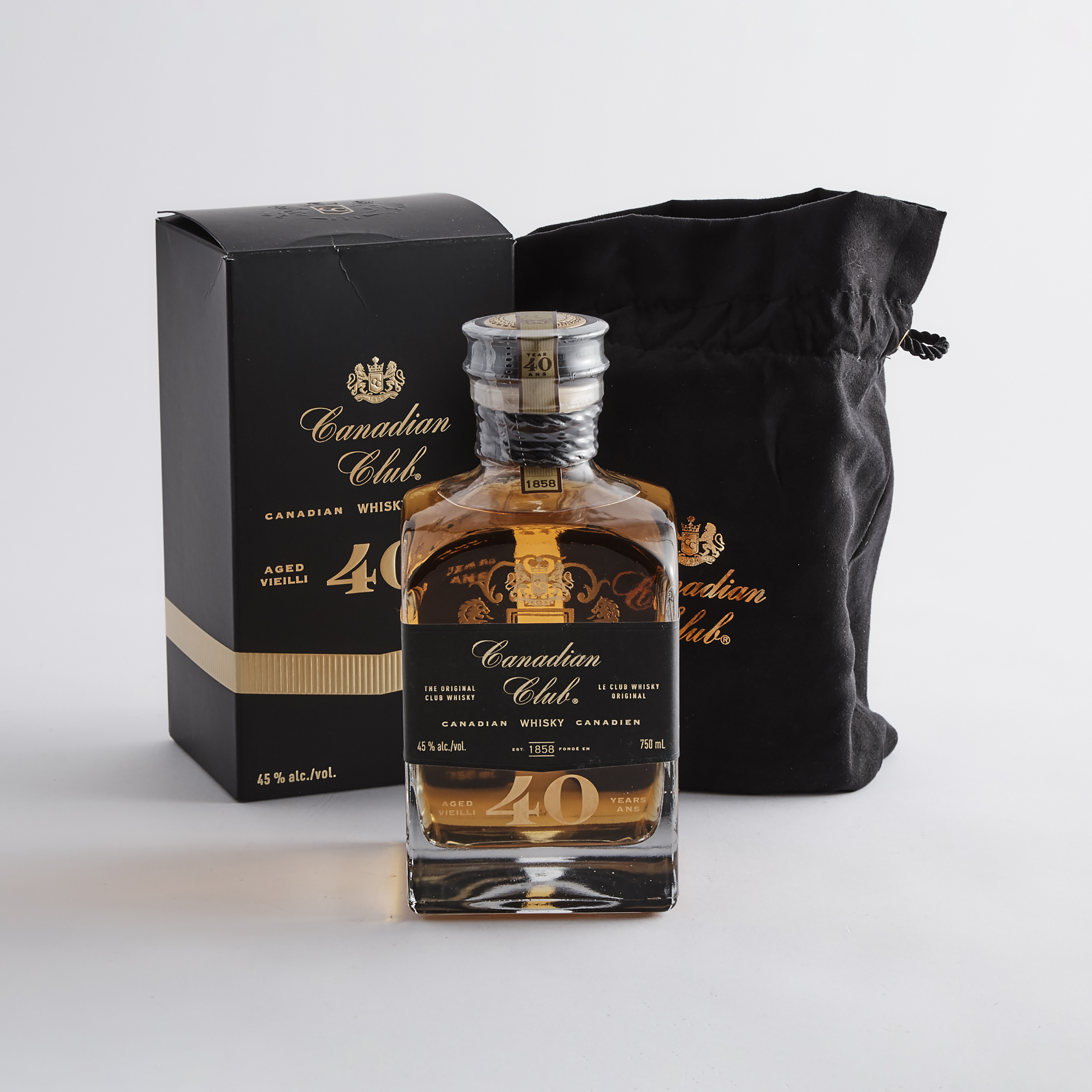 CANADIAN CLUB BLENDED CANADIAN WHISKY 40 YEARS (ONE 750 ML)