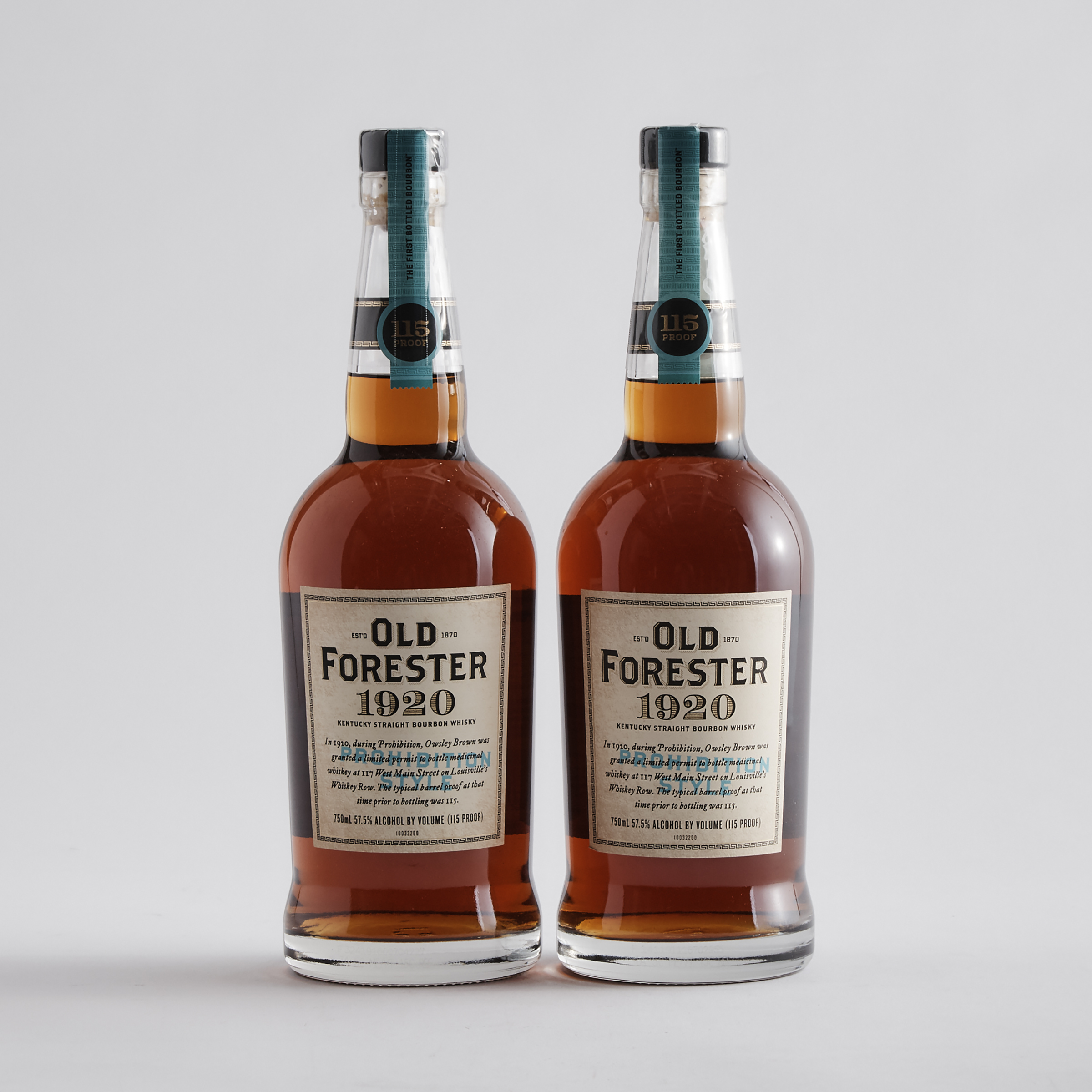 OLD FORESTER KENTUCKY STRAIGHT BOURBON WHISKY (TWO 750 ML)