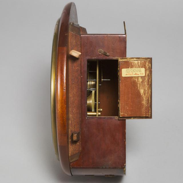 English Mahogany Dial Clock, Parks, London, mid 19th century