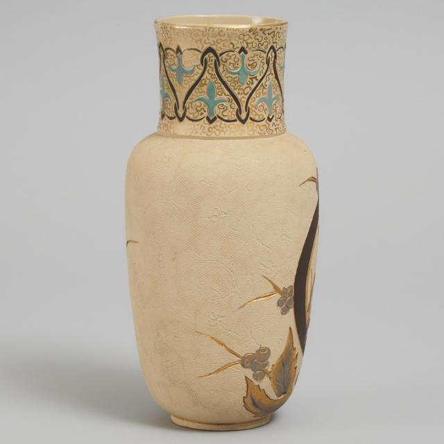 Doulton Lambeth Stoneware Vase, Florence E. Barlow, 1886