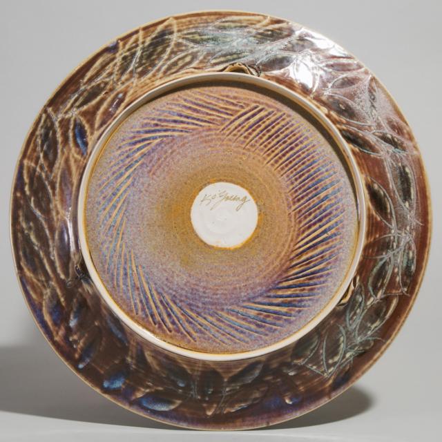 Kayo O'Young (Canadian, b.1950), Incised Charger, 1990s