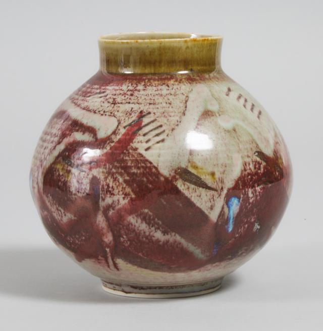 Kayo O'Young (Canadian, b.1950), Red Glazed Vase, 1989