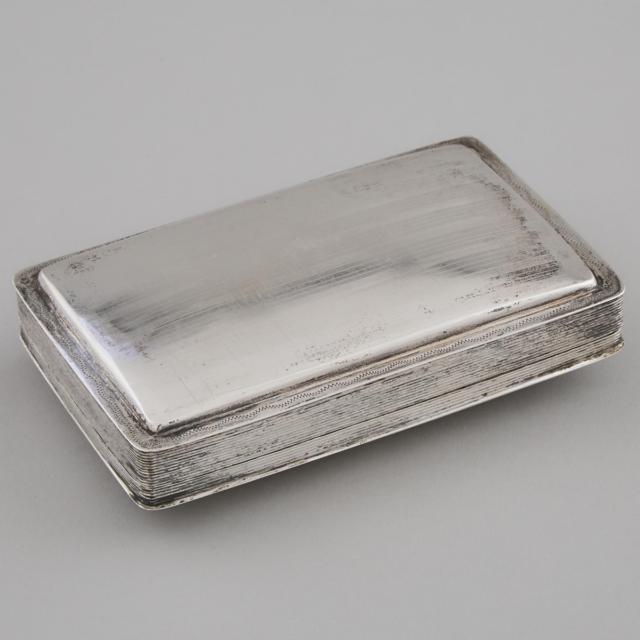 Dutch Silver Cigar Case, probably Cornelis Monteban, Schoonhoven, late 19th century
