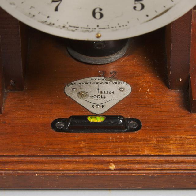 American Electric Table Clock, Poole Mfg. Co., Ithaca NY, c.1930