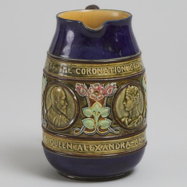 Royal Doulton Stoneware Coronation Jug, c.1902